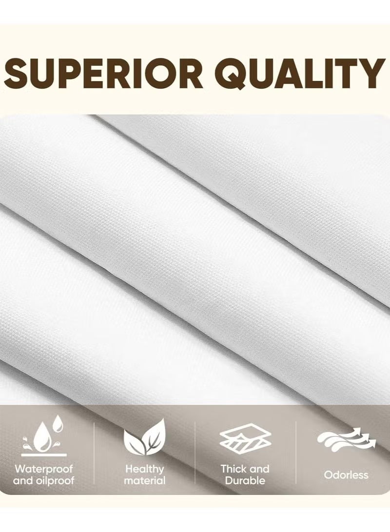 جيكومو مفرش طاولة يمكن التخلص منه مفرش طاوله ابيض137 × 274 سم مفرش طاولة للحفلات، مفرش طاولةبلاستيكي للطاولات المستطيلة، مفرش طاولة مقاومللماء ومتين للديكور لتناول الطعام وحفلات الزفافوالأنشطة الخارجية مفرش طاوله طعام - Image 3